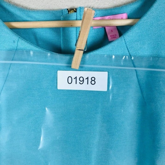 LILLY Pulitzer Dress Blue Turquoise Shift Knee Length Zip Versatile Size Small - Picture 16 of 16